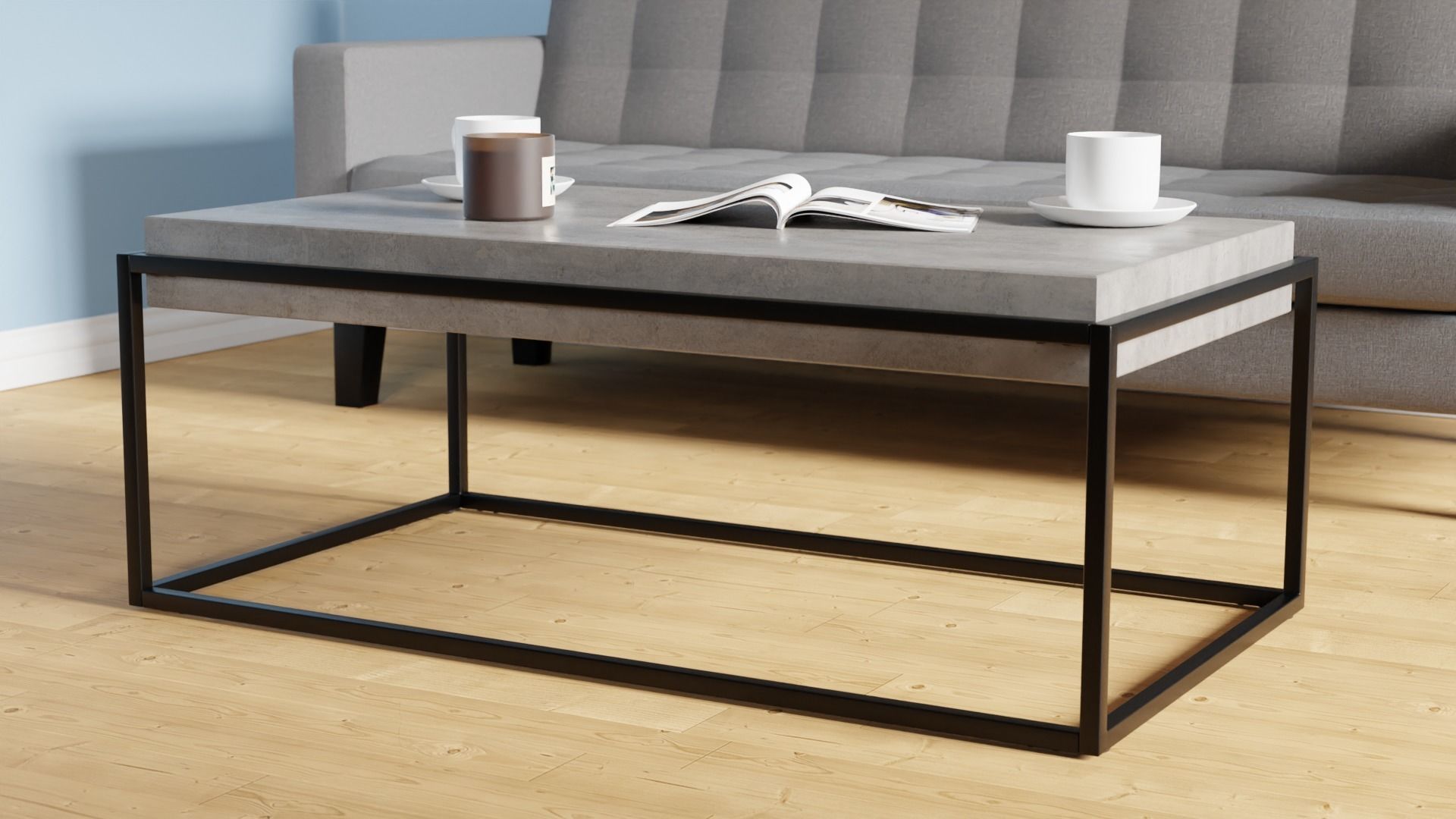 ALTOS Coffee Table Concrete 3D model_1