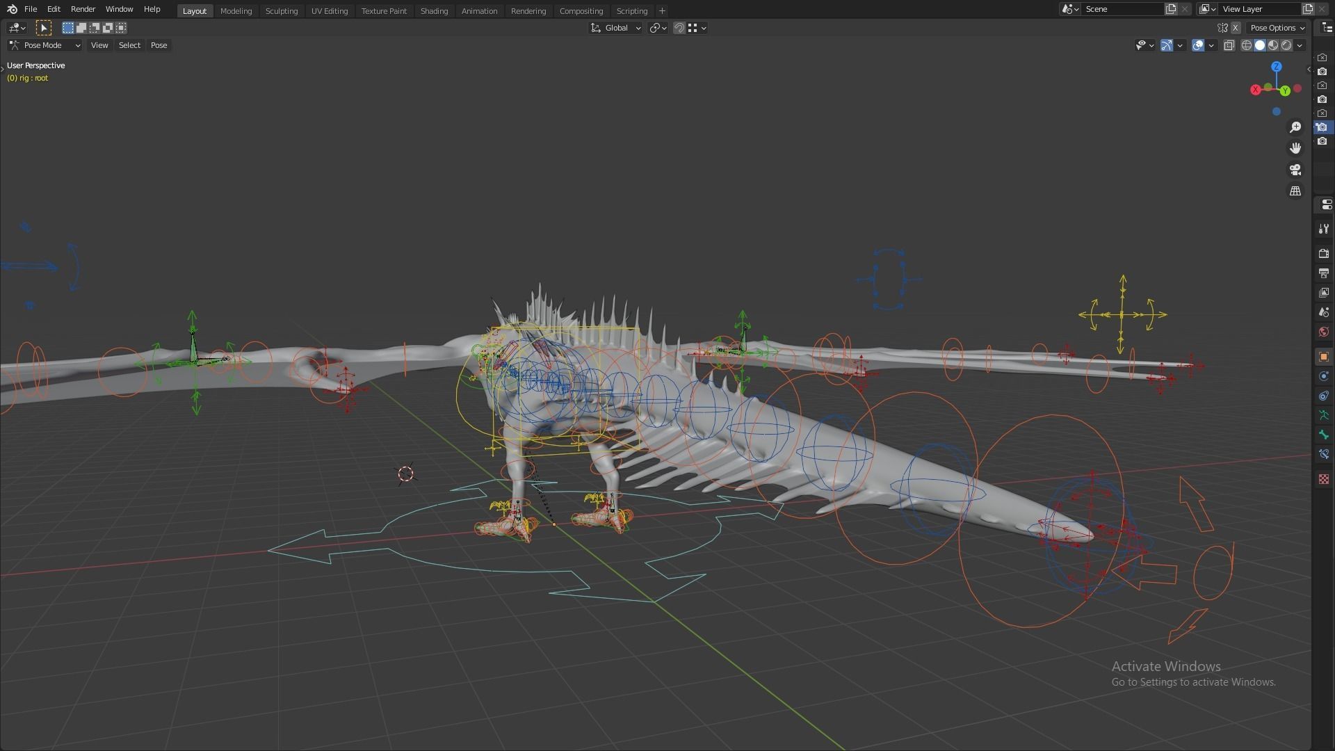 Fire Breathing Wyvern Dragon 3D model_78