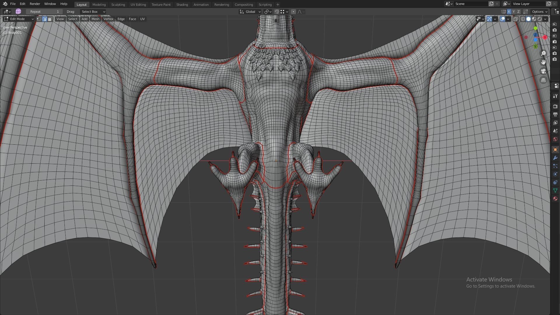 Fire Breathing Wyvern Dragon 3D model_66