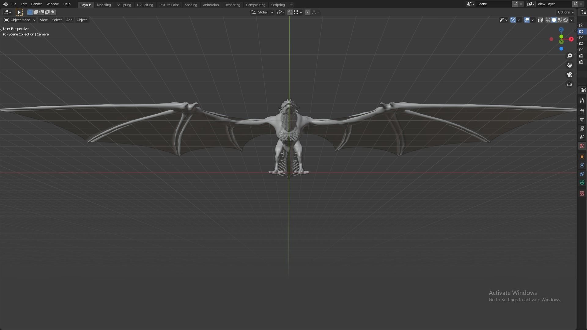 Fire Breathing Wyvern Dragon 3D model_20
