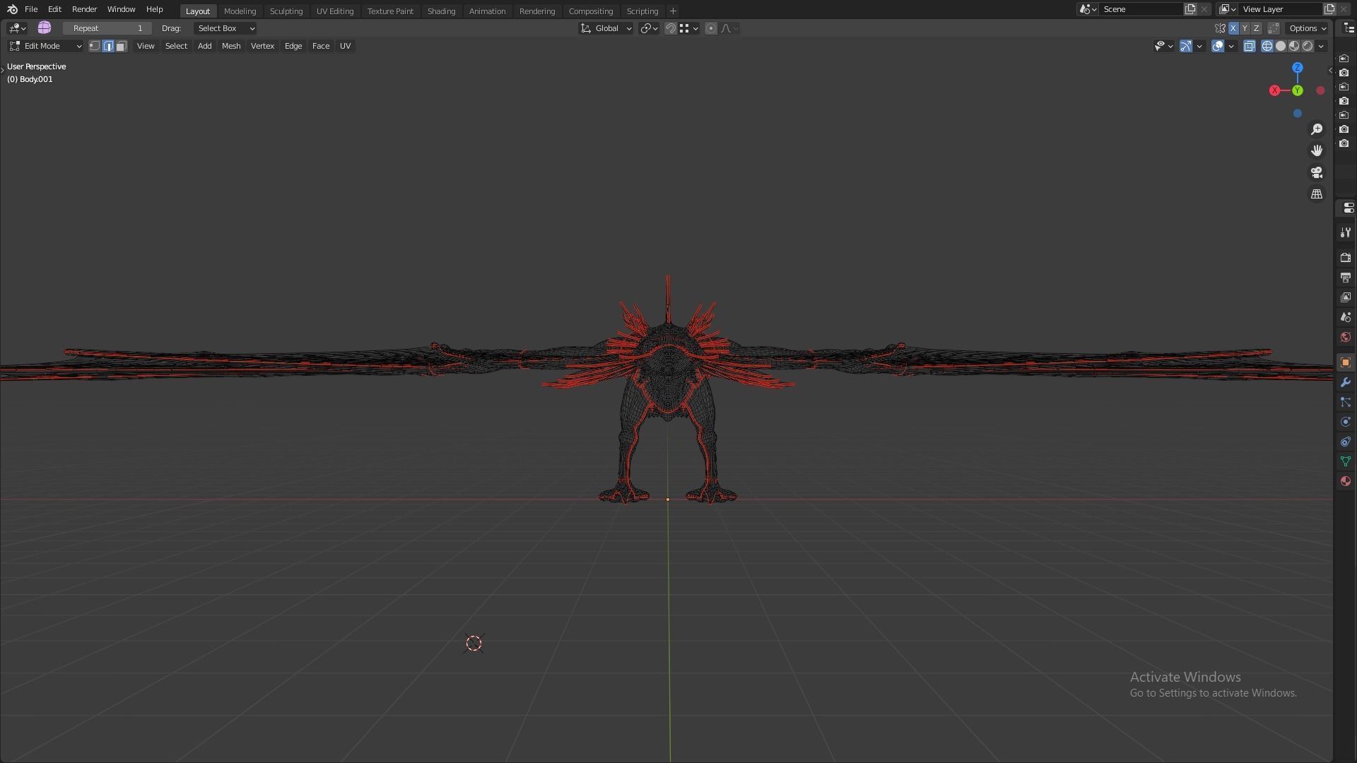 Fire Breathing Wyvern Dragon 3D model_124