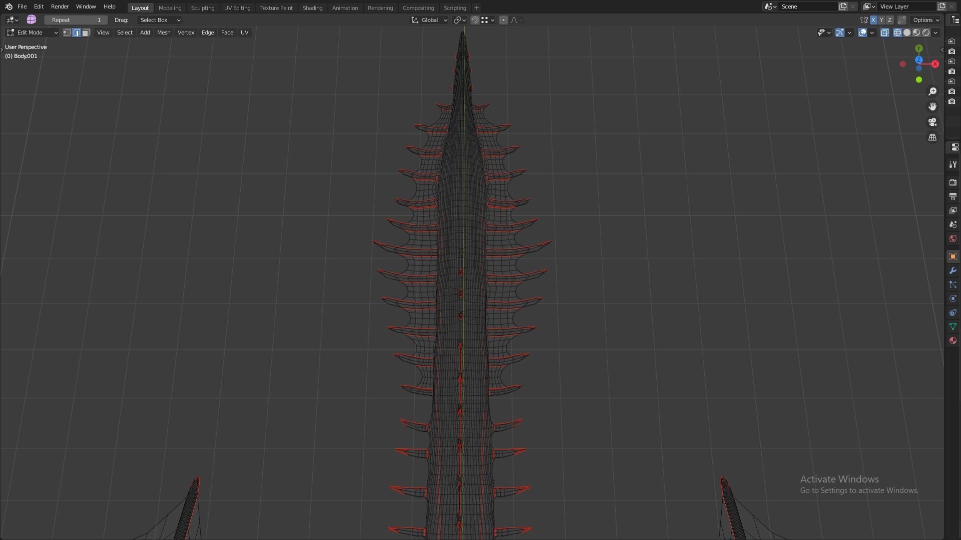 Fire Breathing Wyvern Dragon 3D model_128
