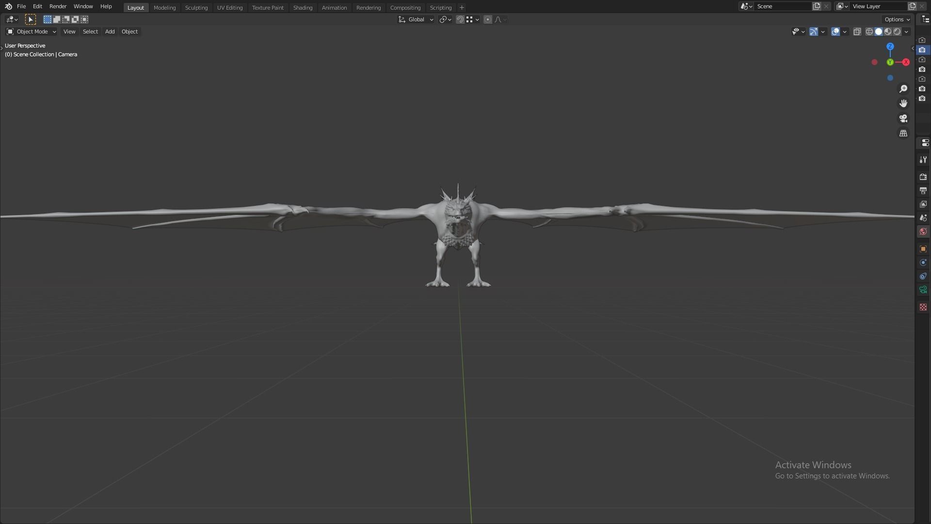 Fire Breathing Wyvern Dragon 3D model_22
