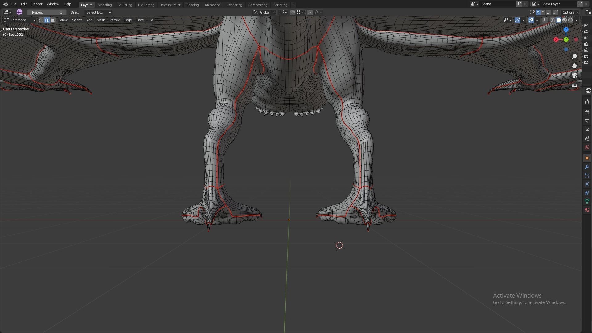 Fire Breathing Wyvern Dragon 3D model_62