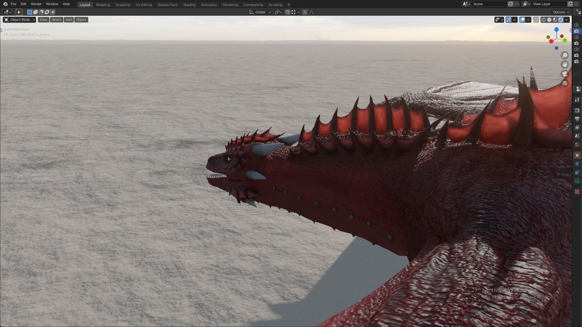 Fire Breathing Wyvern Dragon 3D model_113