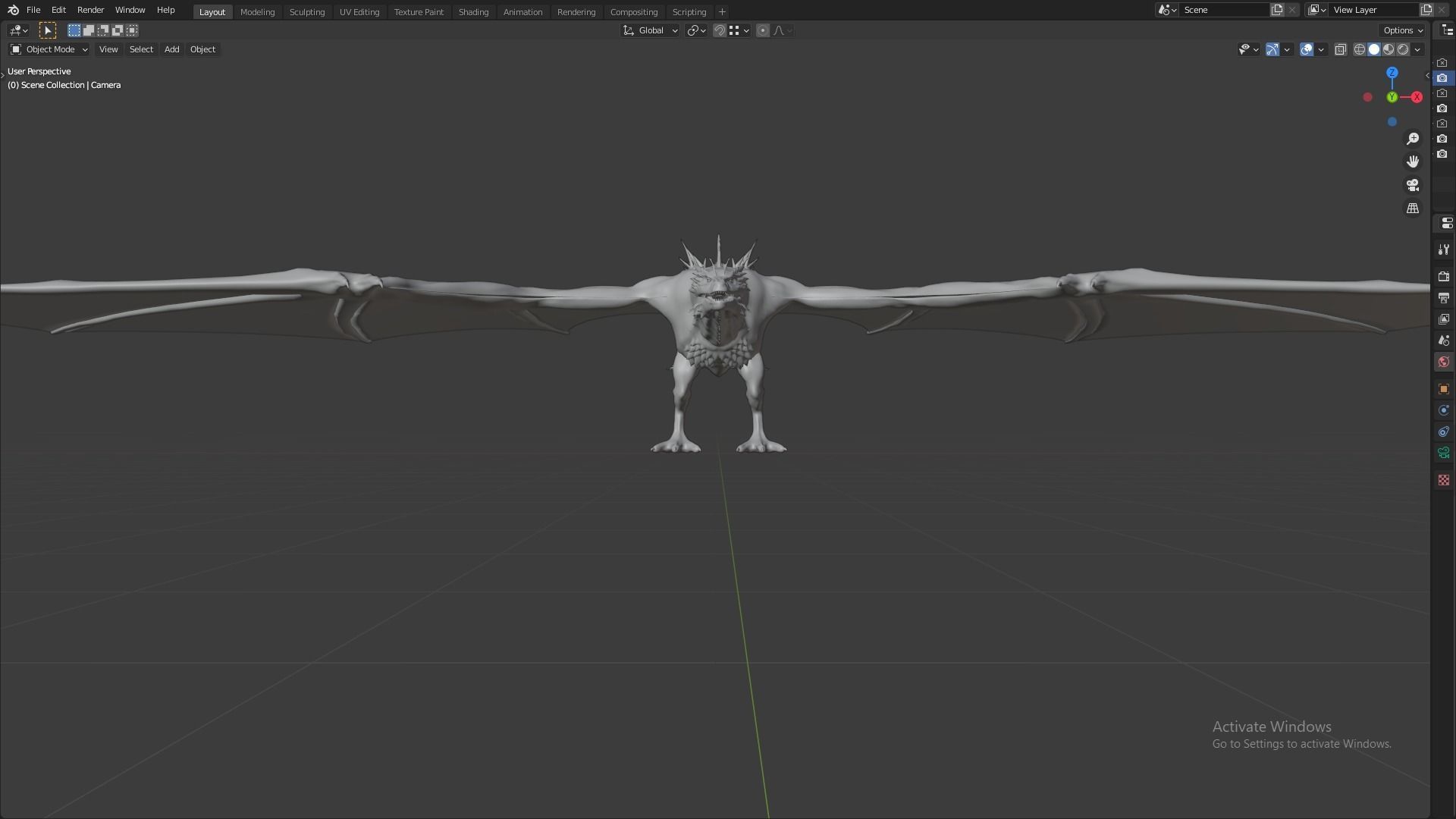 Fire Breathing Wyvern Dragon 3D model_95