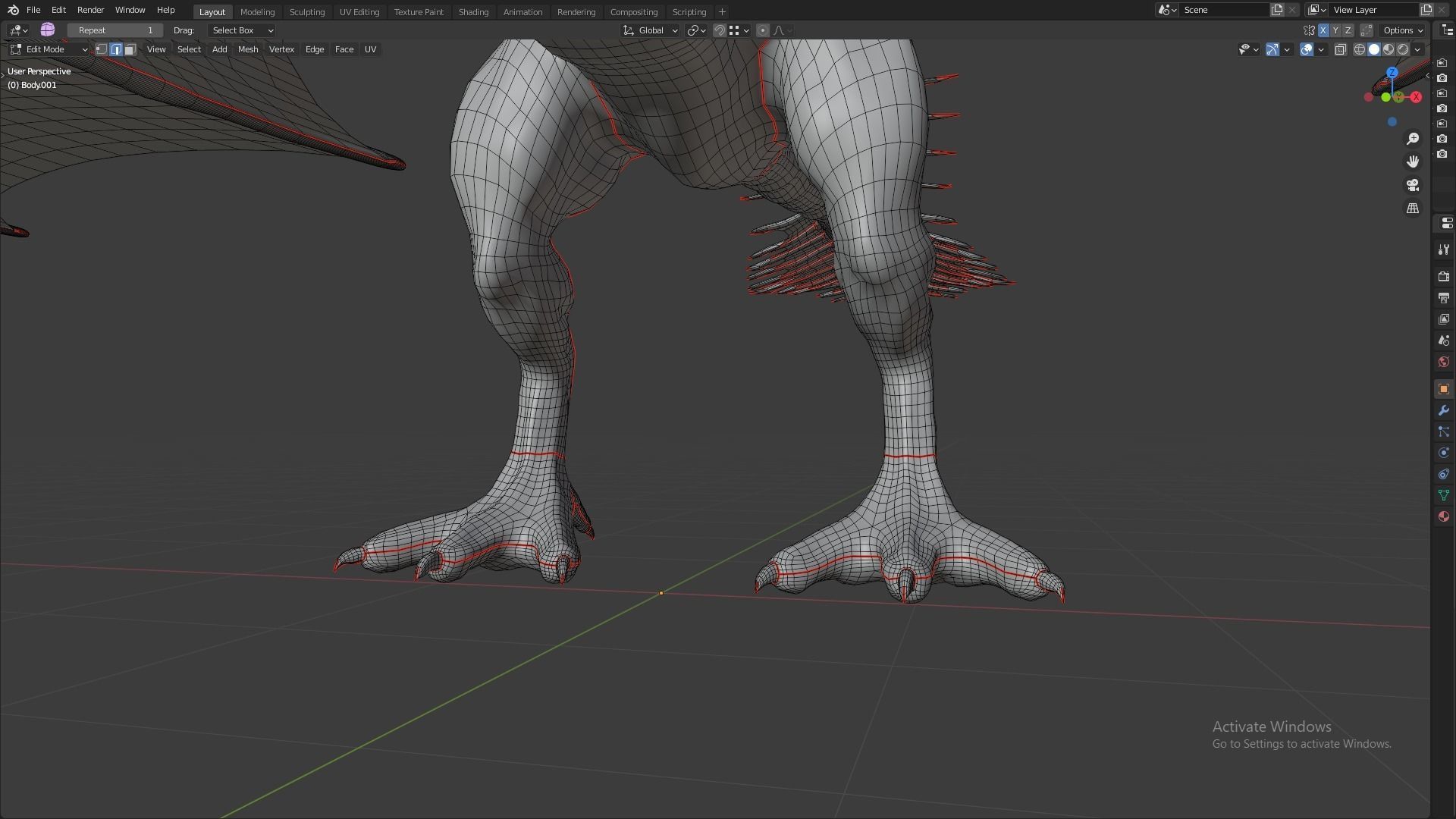 Fire Breathing Wyvern Dragon 3D model_53