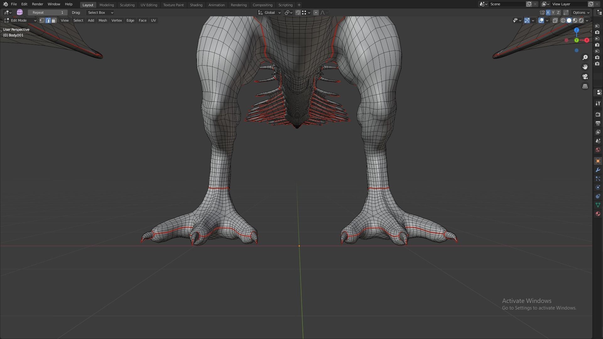 Fire Breathing Wyvern Dragon 3D model_49