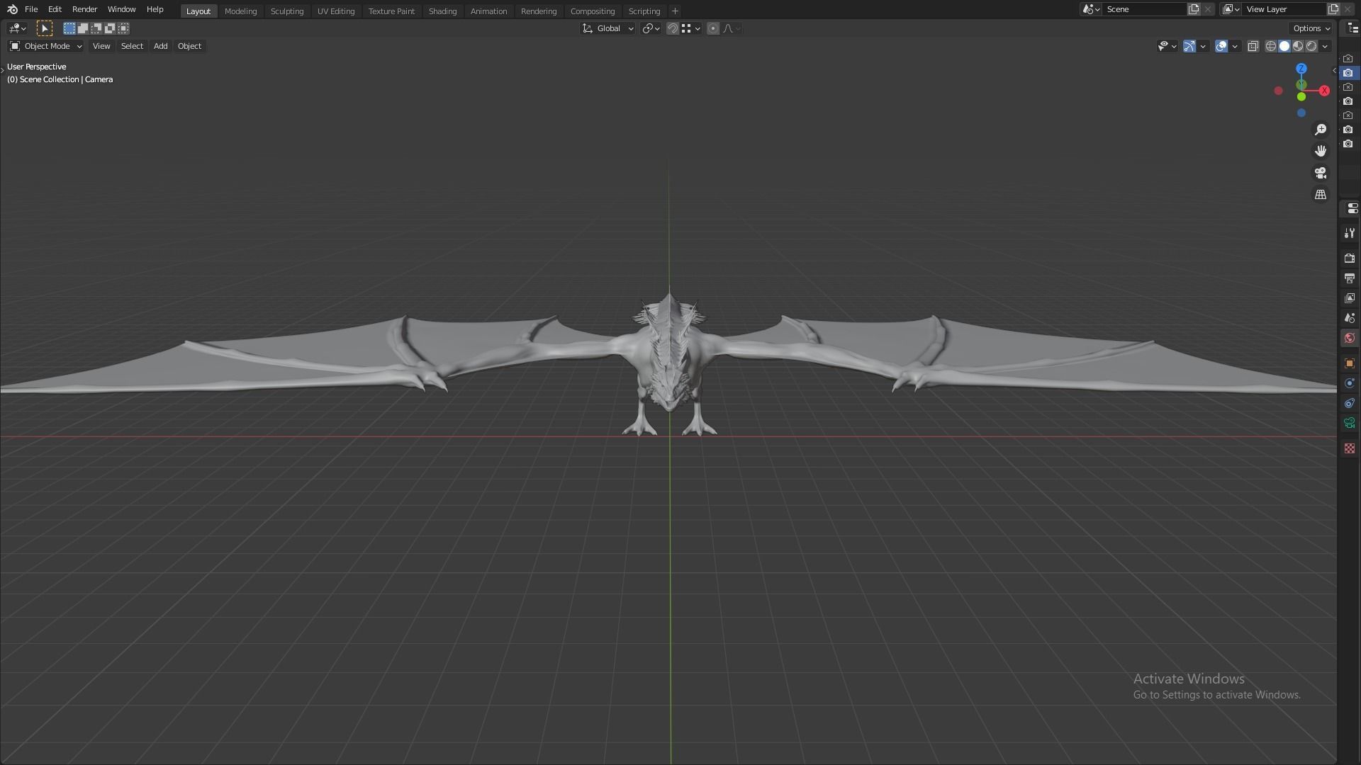 Fire Breathing Wyvern Dragon 3D model_24
