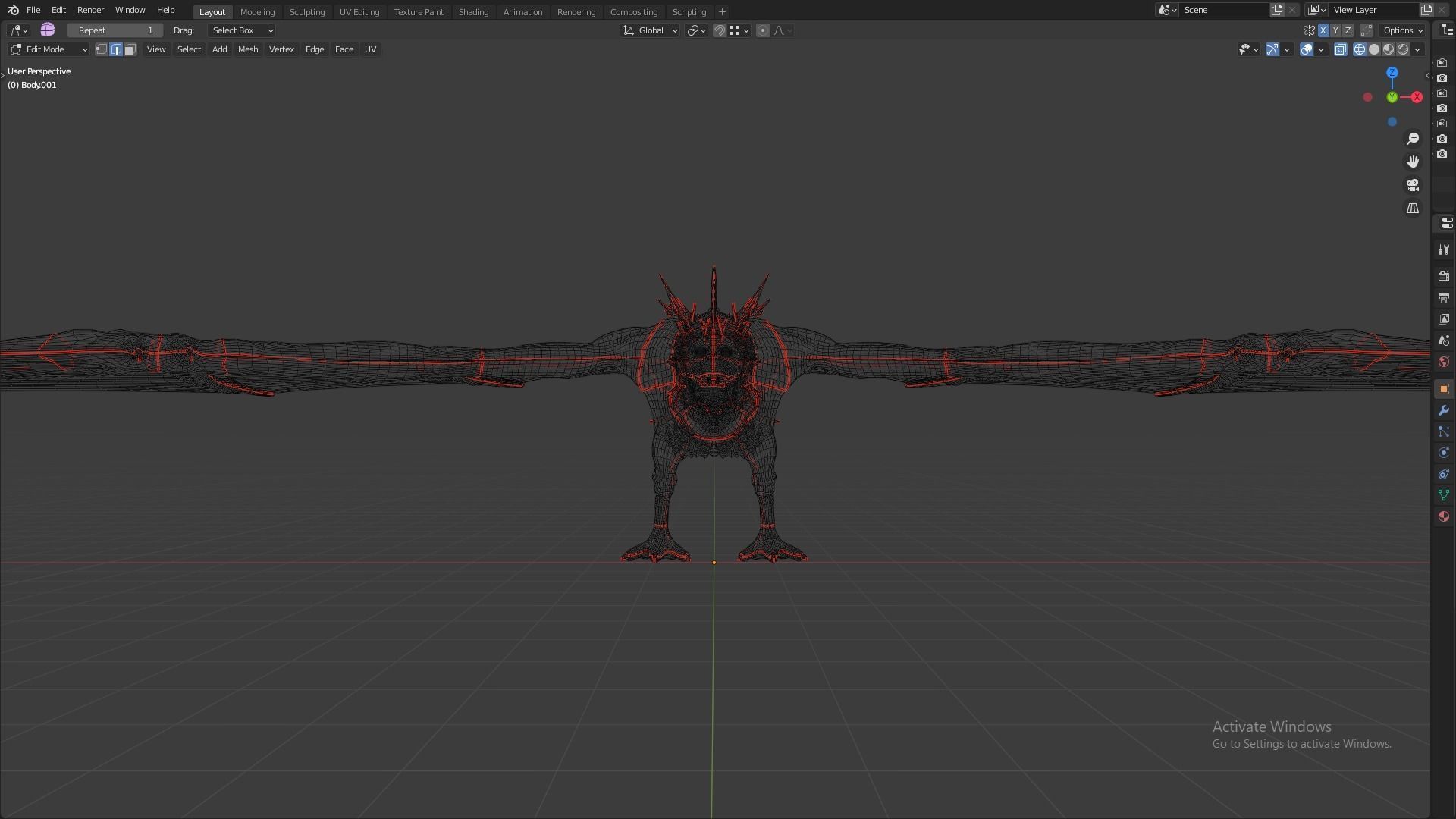 Fire Breathing Wyvern Dragon 3D model_147