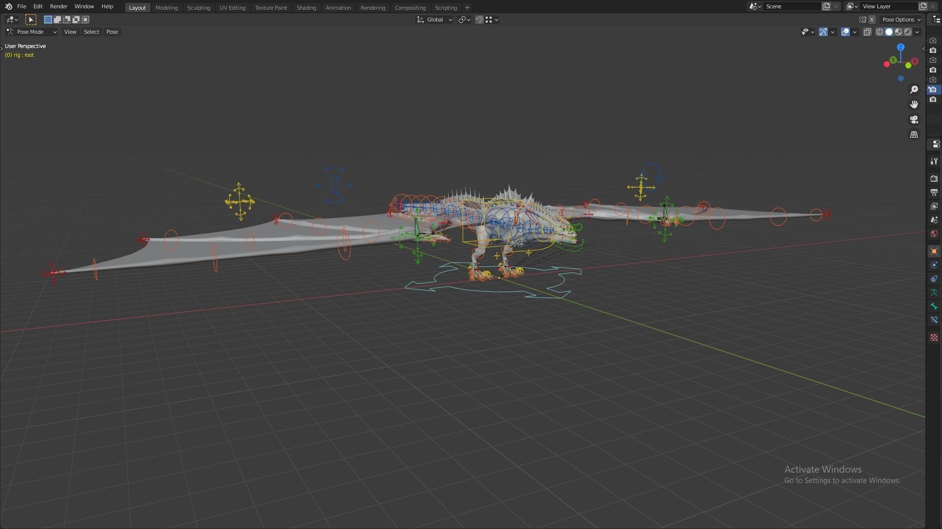 Fire Breathing Wyvern Dragon 3D model_73
