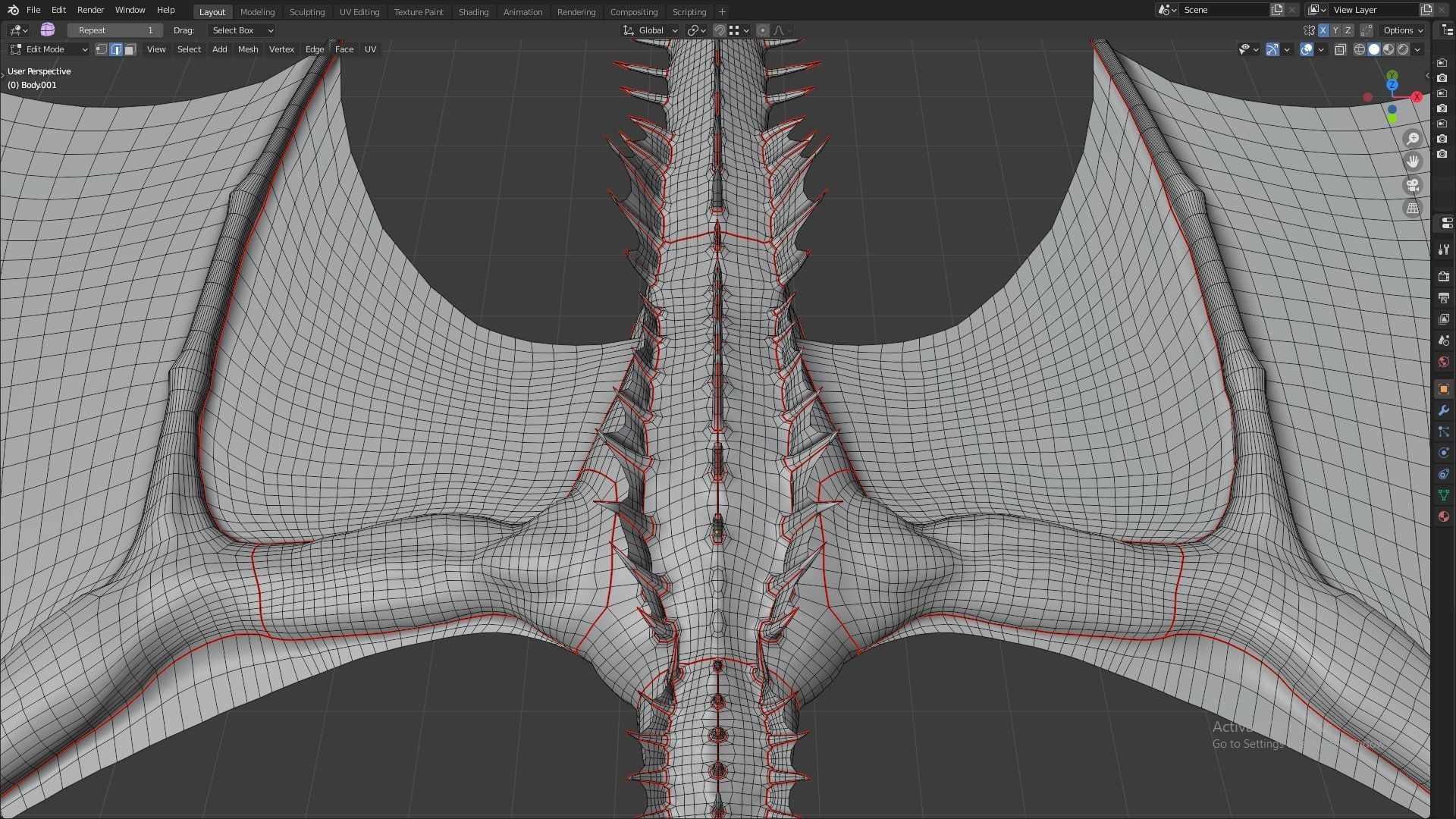 Fire Breathing Wyvern Dragon 3D model_79