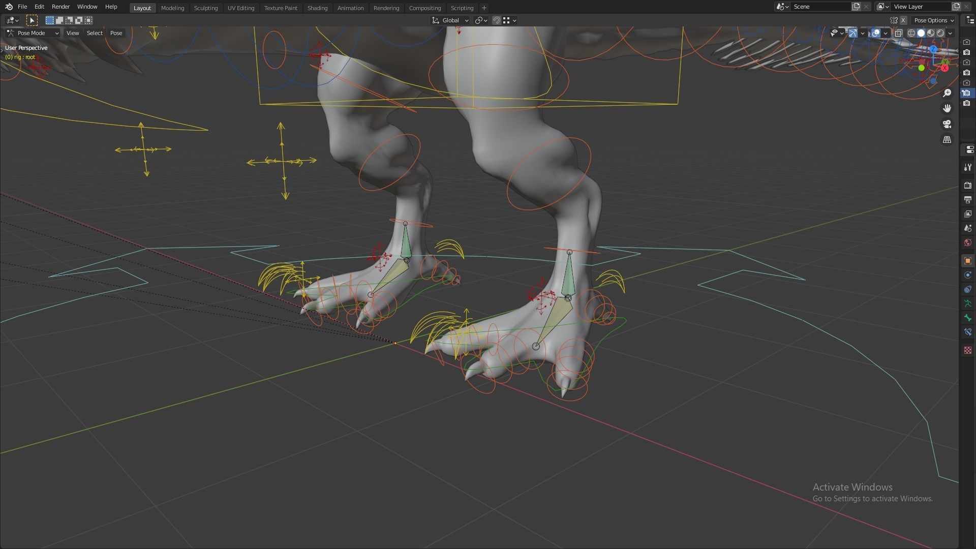 Fire Breathing Wyvern Dragon 3D model_76