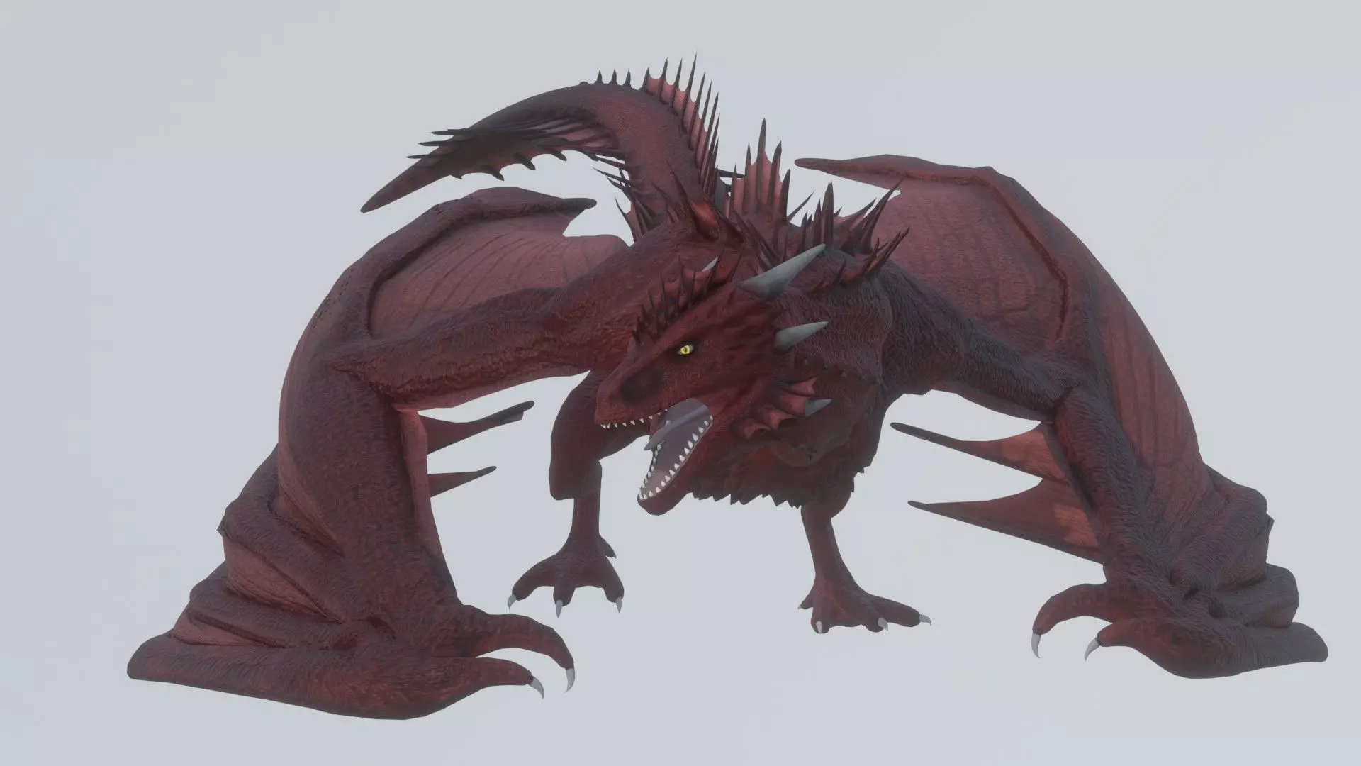 Fire Breathing Wyvern Dragon 3D model_0