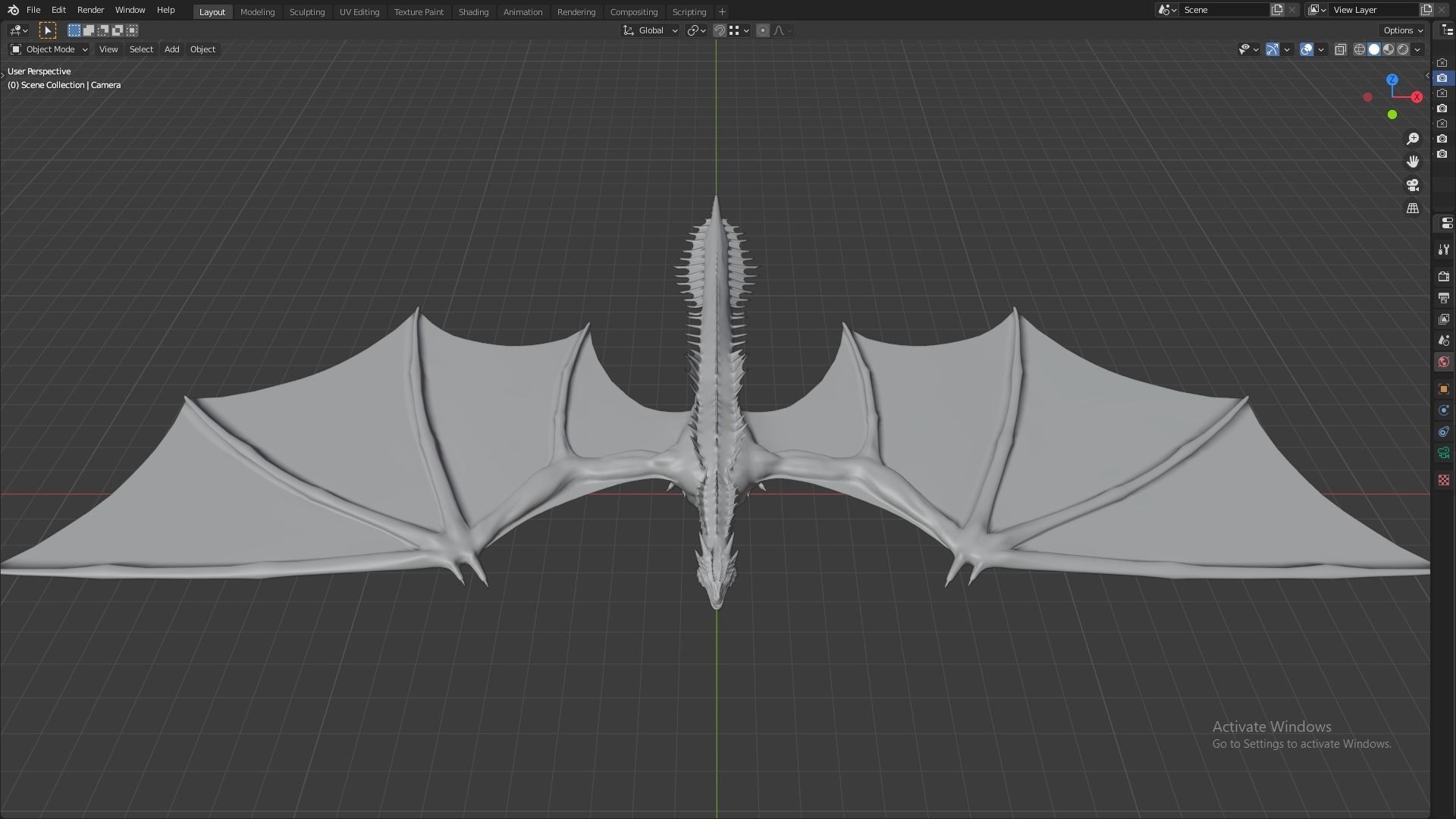 Fire Breathing Wyvern Dragon 3D model_31