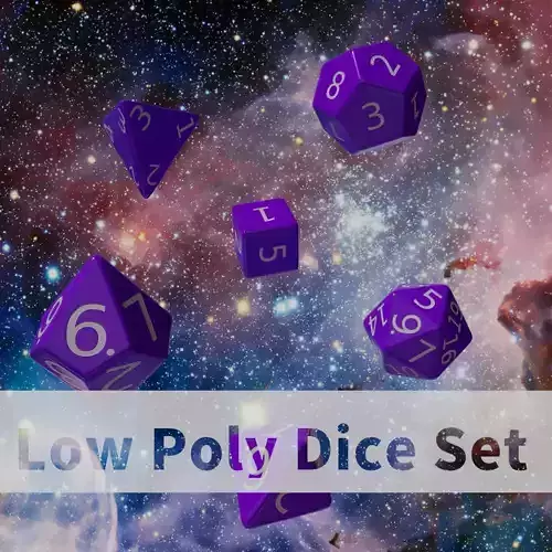 Purple Platic Dice Set