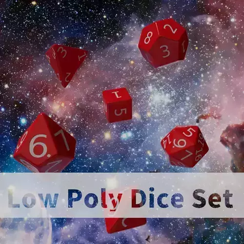 Red Plastic Dice Set