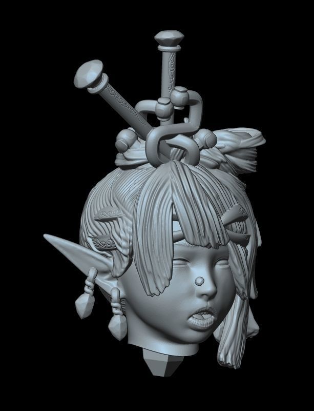 Fantasy 3D Print Pin Up Tabletop Figurine - Mistress Army Mage 3D print model_22