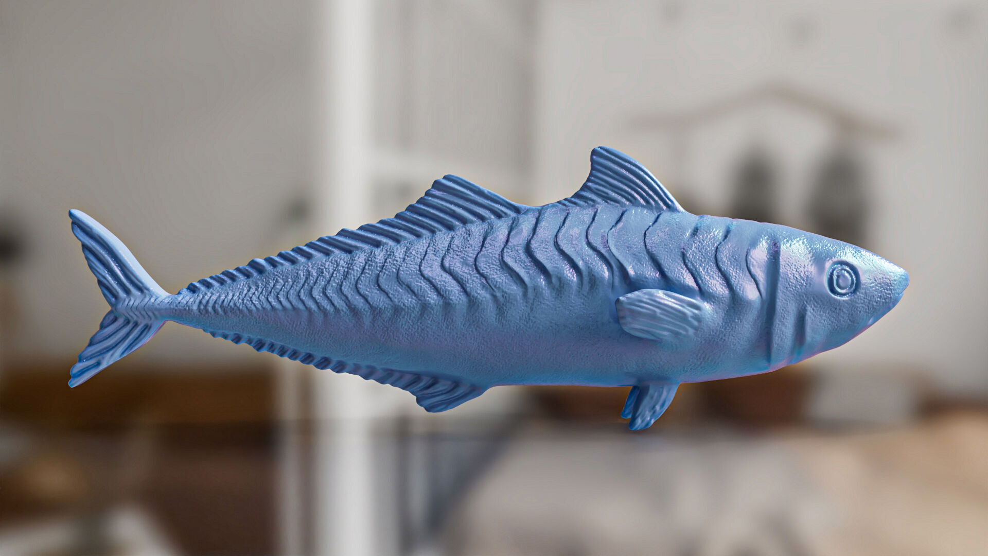 Realistic Mackerel Sardine Fish 3D print model_1