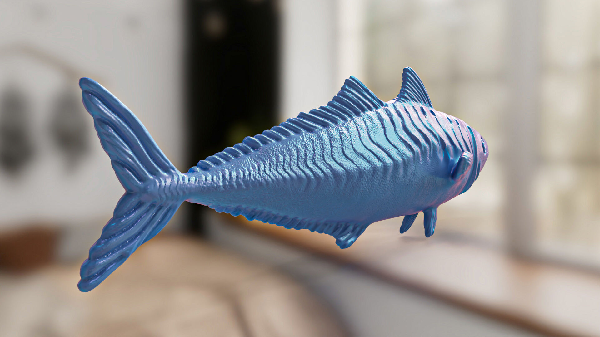 Realistic Mackerel Sardine Fish 3D print model_2