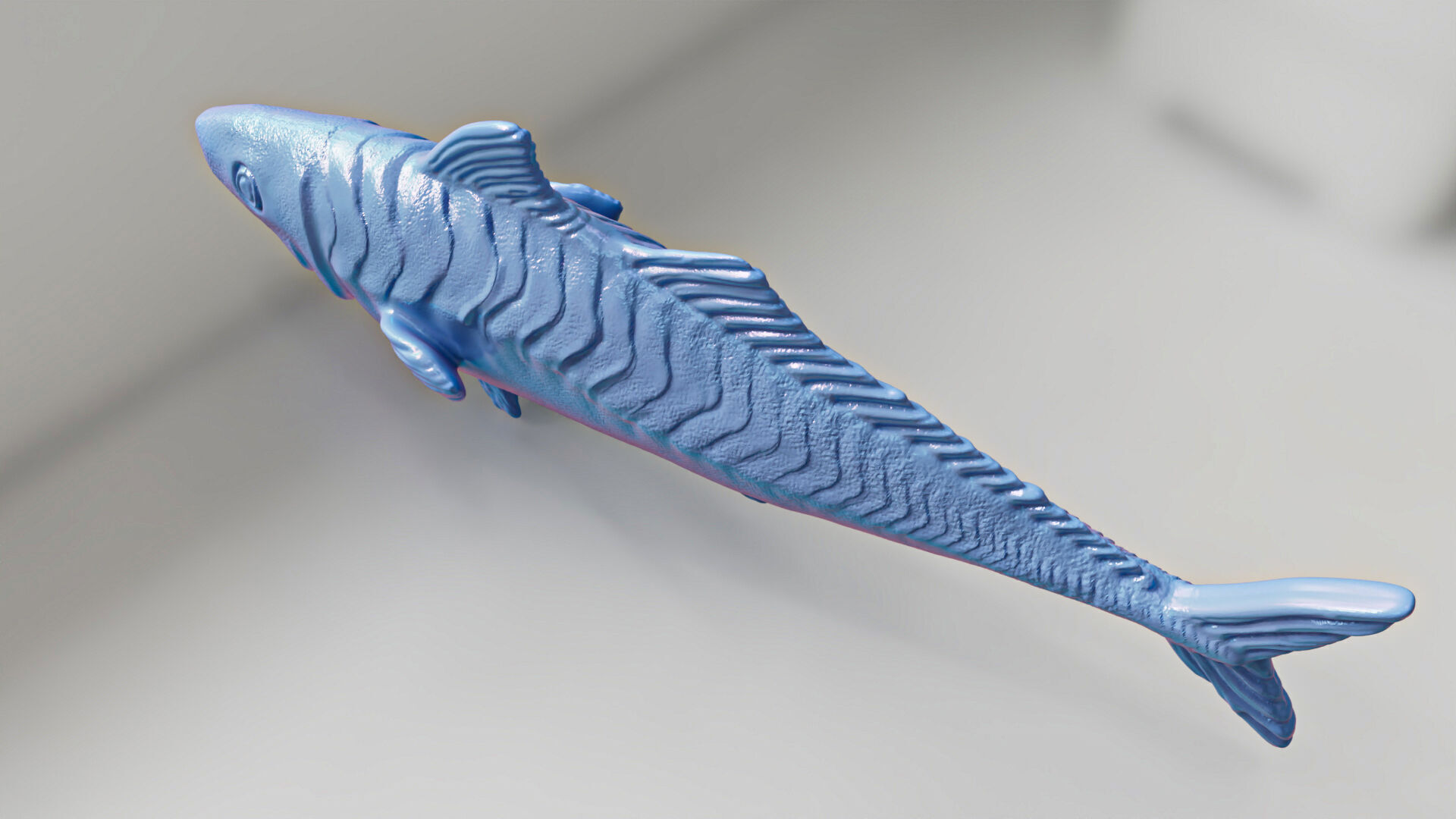 Realistic Mackerel Sardine Fish 3D print model_3