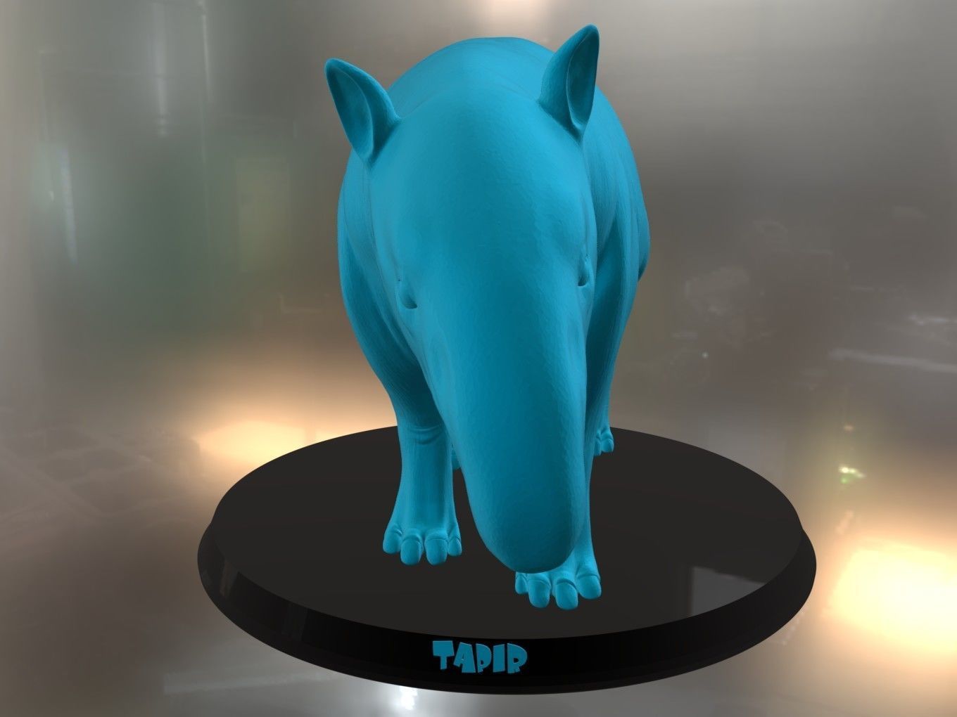 Tapir hippopotamus 3D print model_7