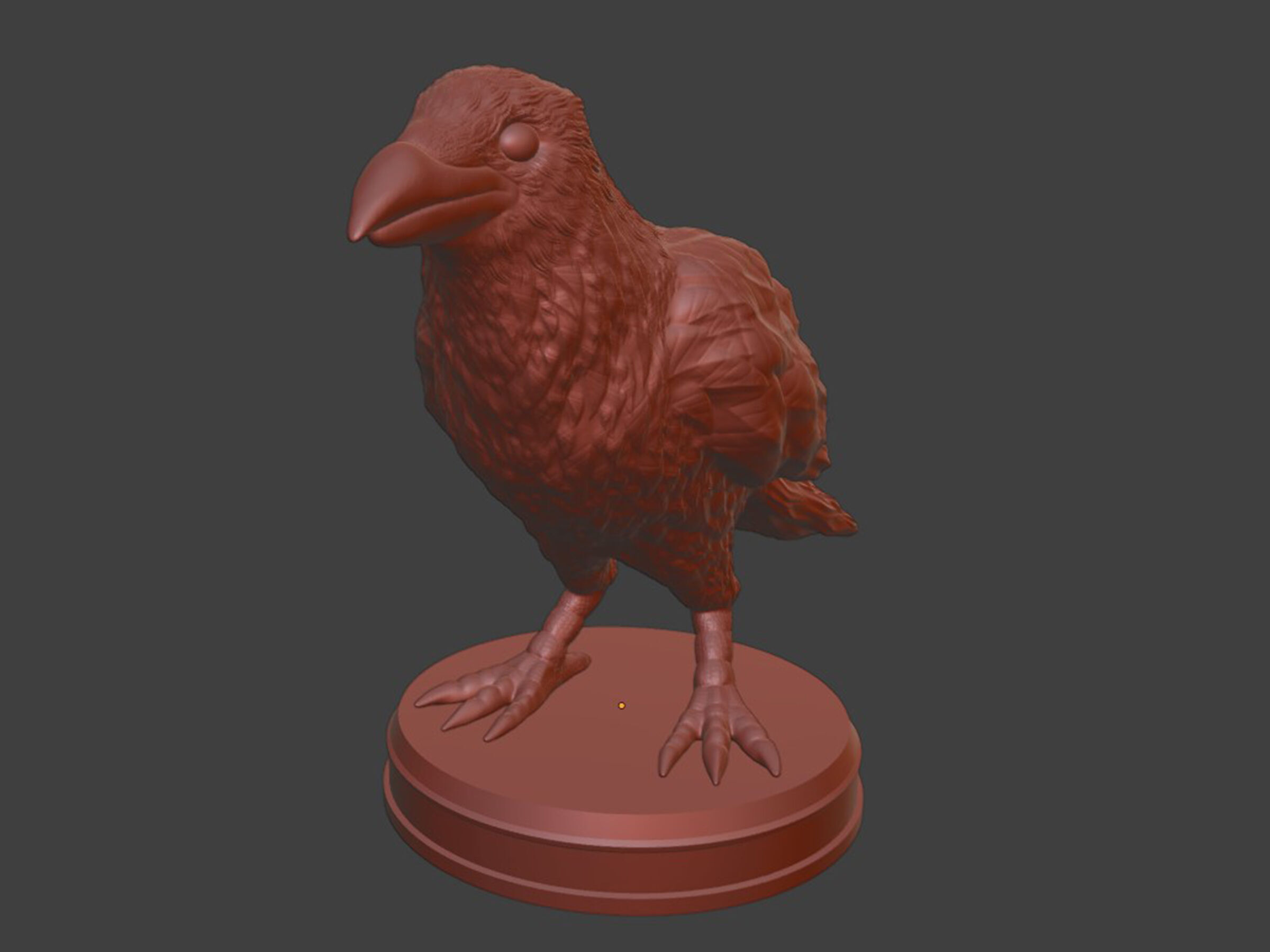 Silver Crow Bird 3D print model_7