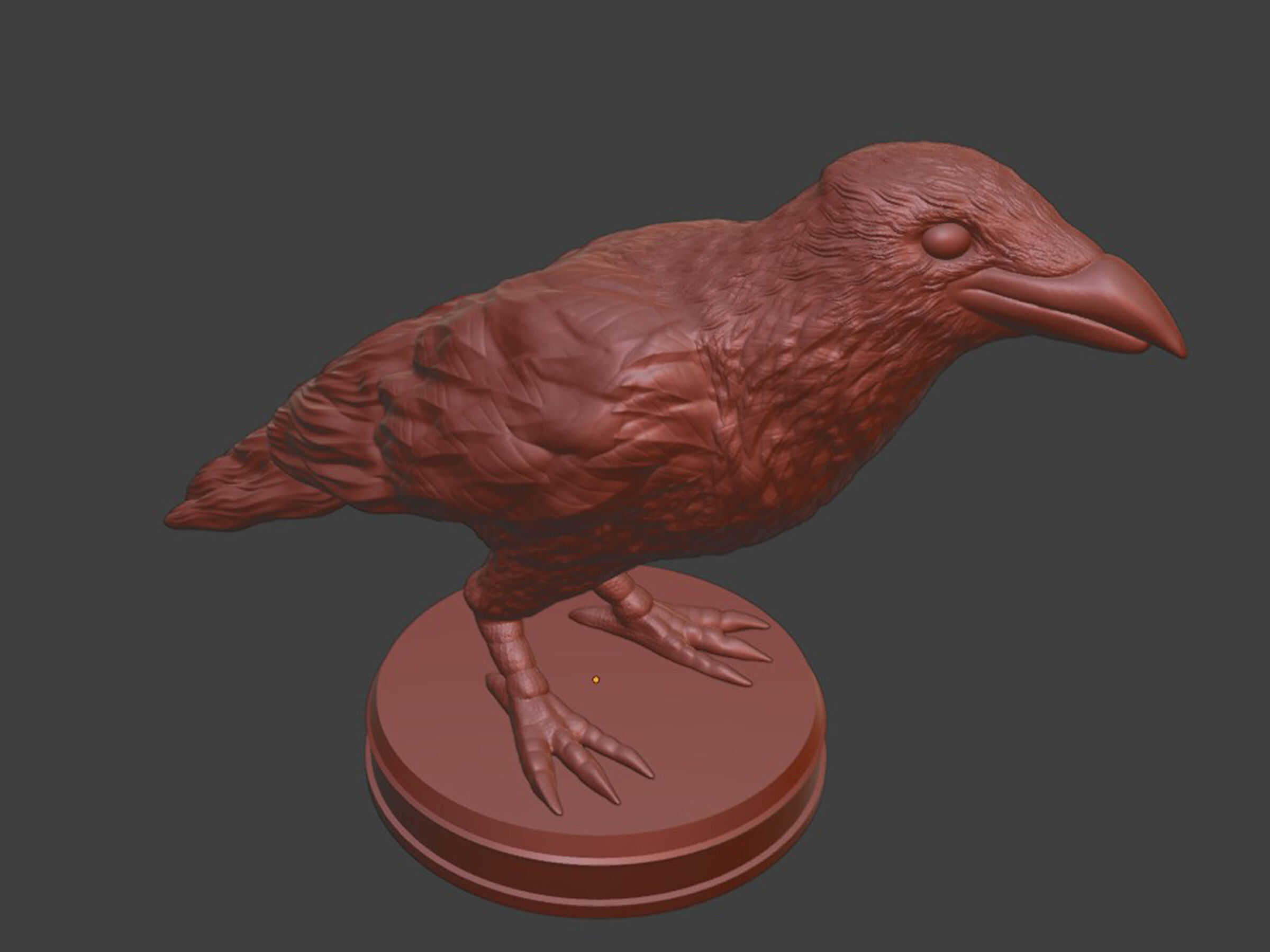 Silver Crow Bird 3D print model_8