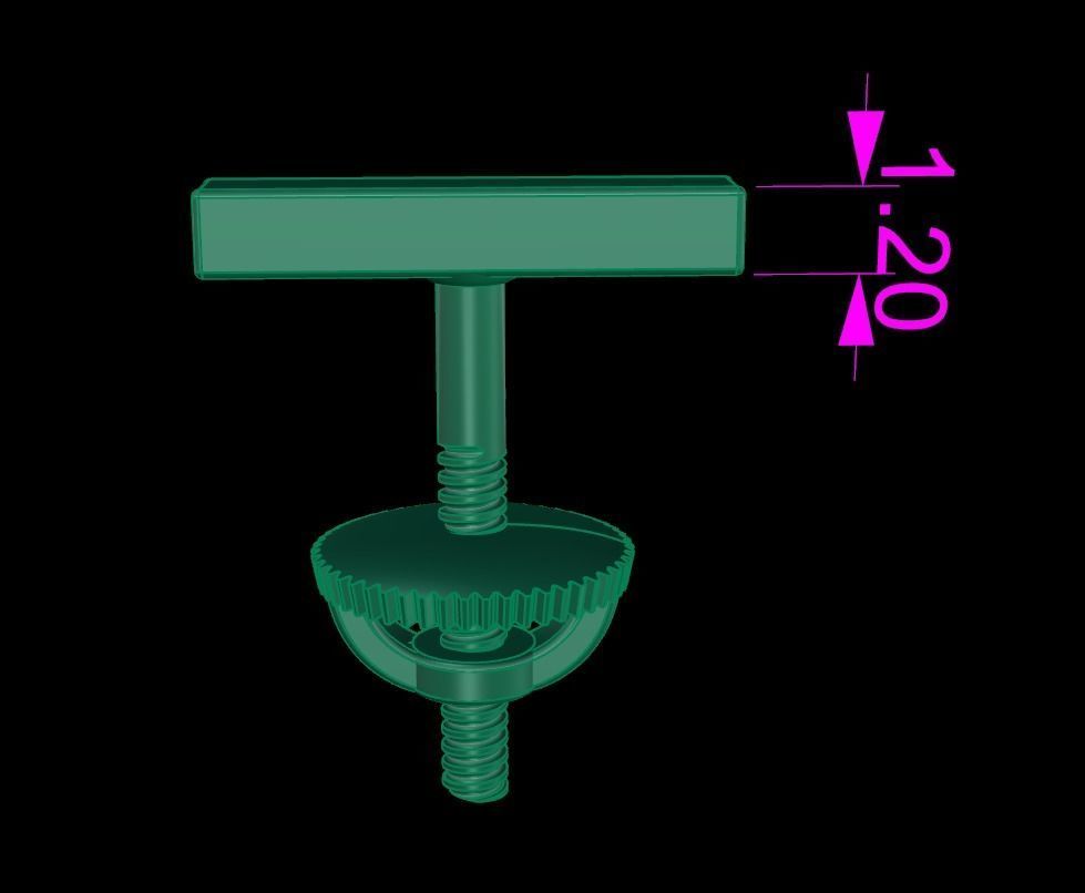 Dainty Bar Stud Earring 3D print model_8