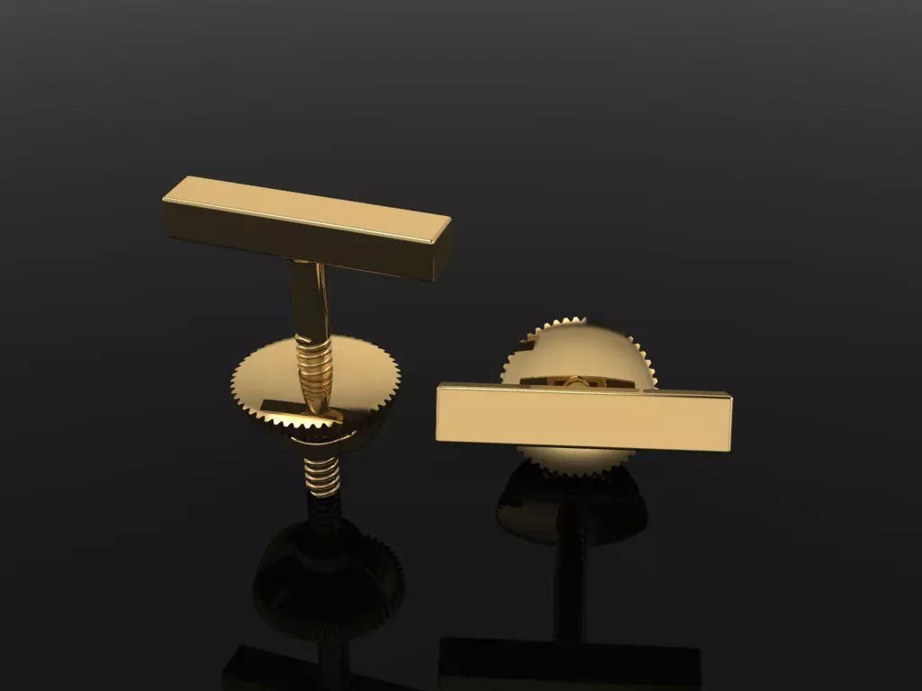 Dainty Bar Stud Earring 3D print model_0