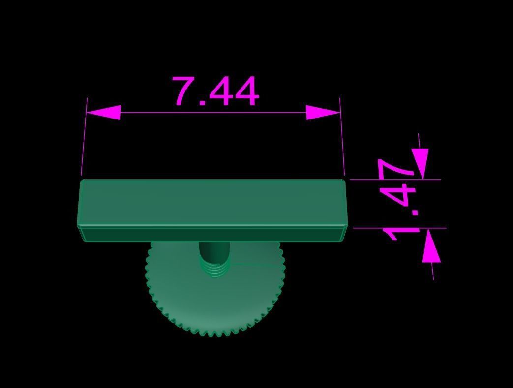 Dainty Bar Stud Earring 3D print model_7