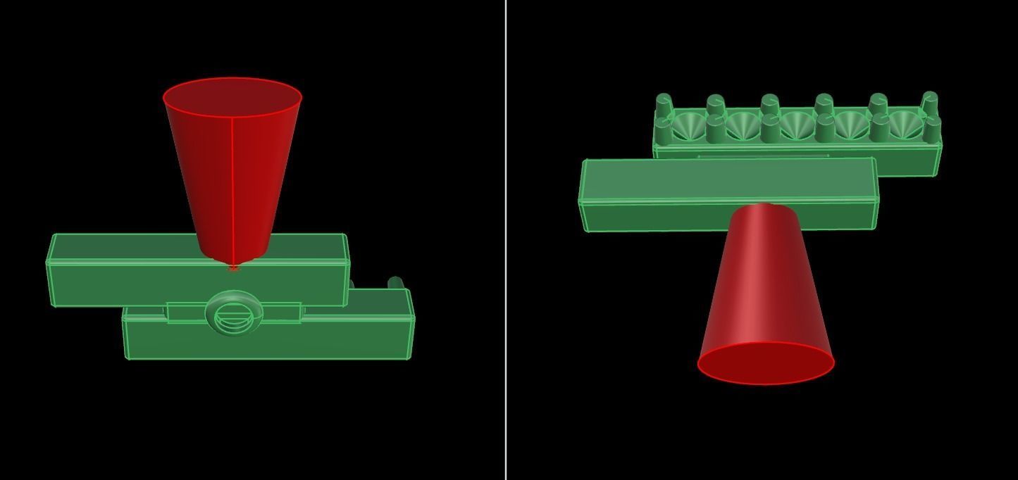 Double Diamond  Uneven Bar Earring  2nd concept 3D print model_10