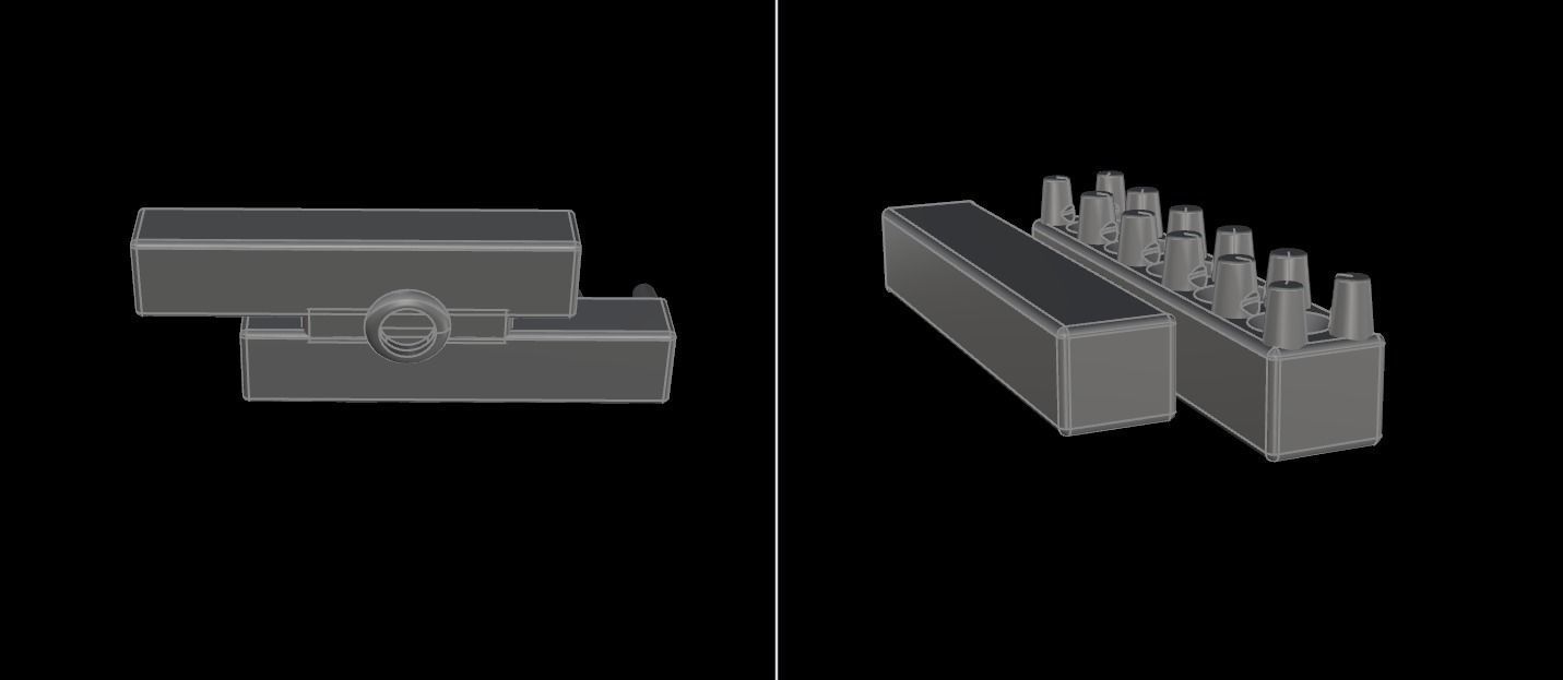 Double Diamond  Uneven Bar Earring  2nd concept 3D print model_12