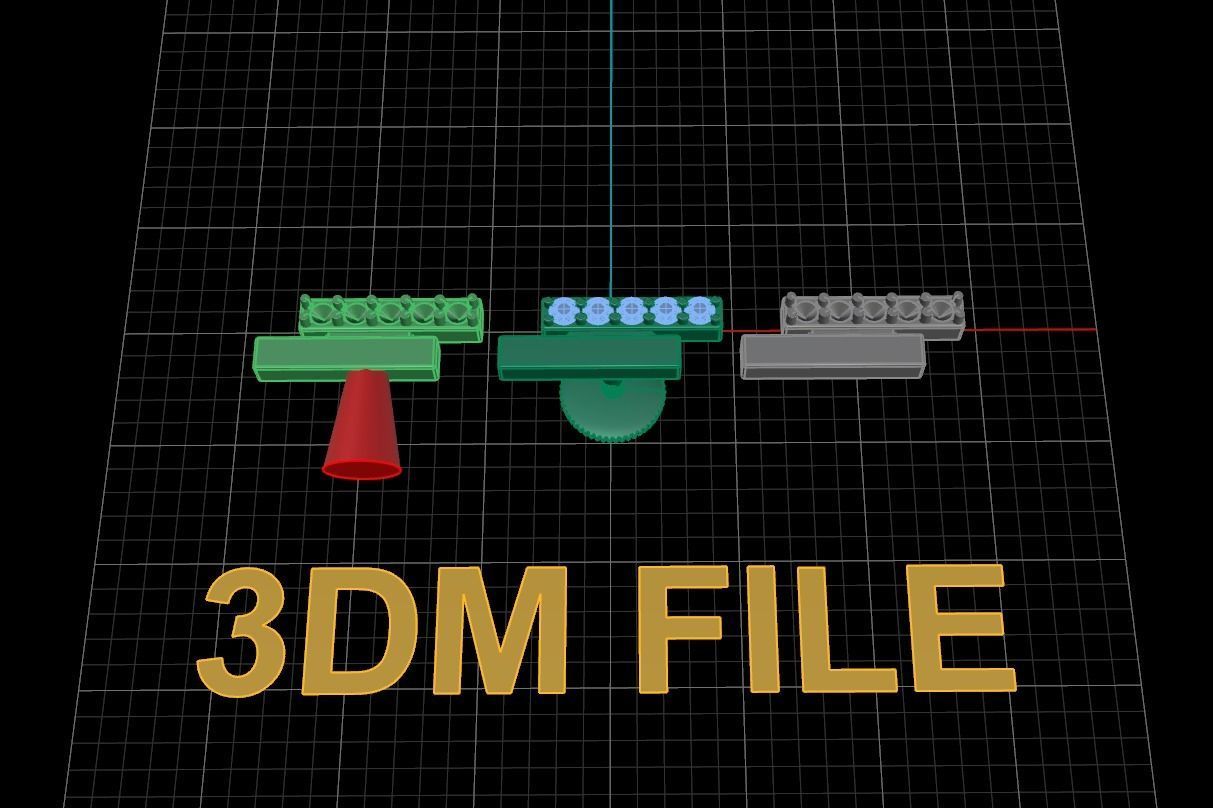 Double Diamond  Uneven Bar Earring  2nd concept 3D print model_5