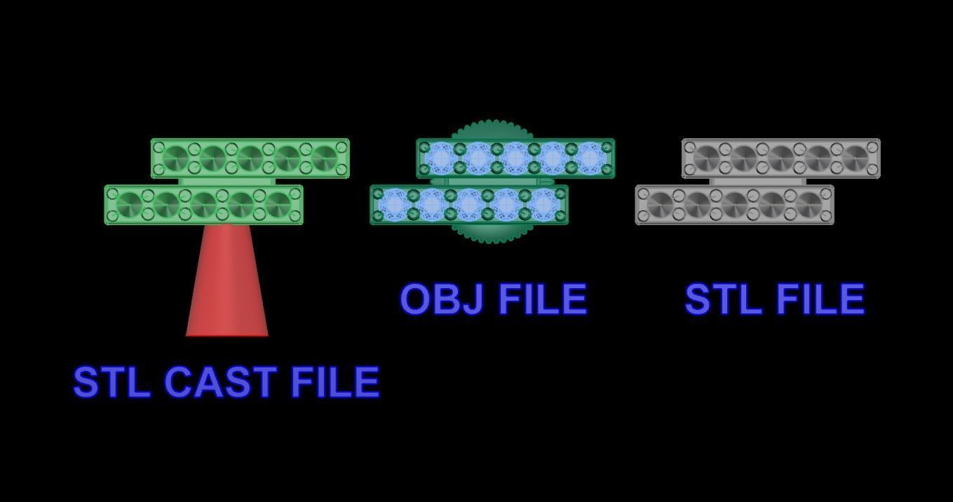 Double Diamond  Uneven Bar Earring 3D print model_6