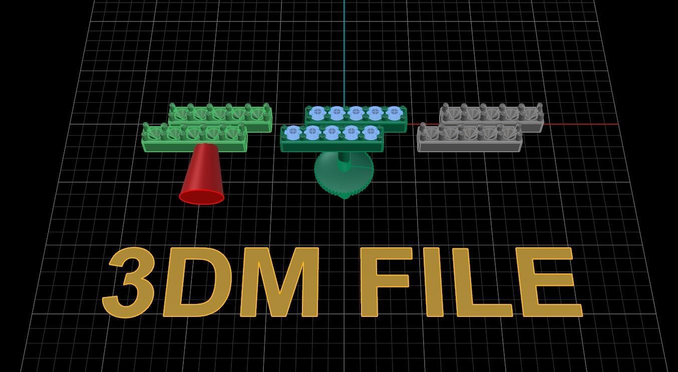 Double Diamond  Uneven Bar Earring 3D print model_7