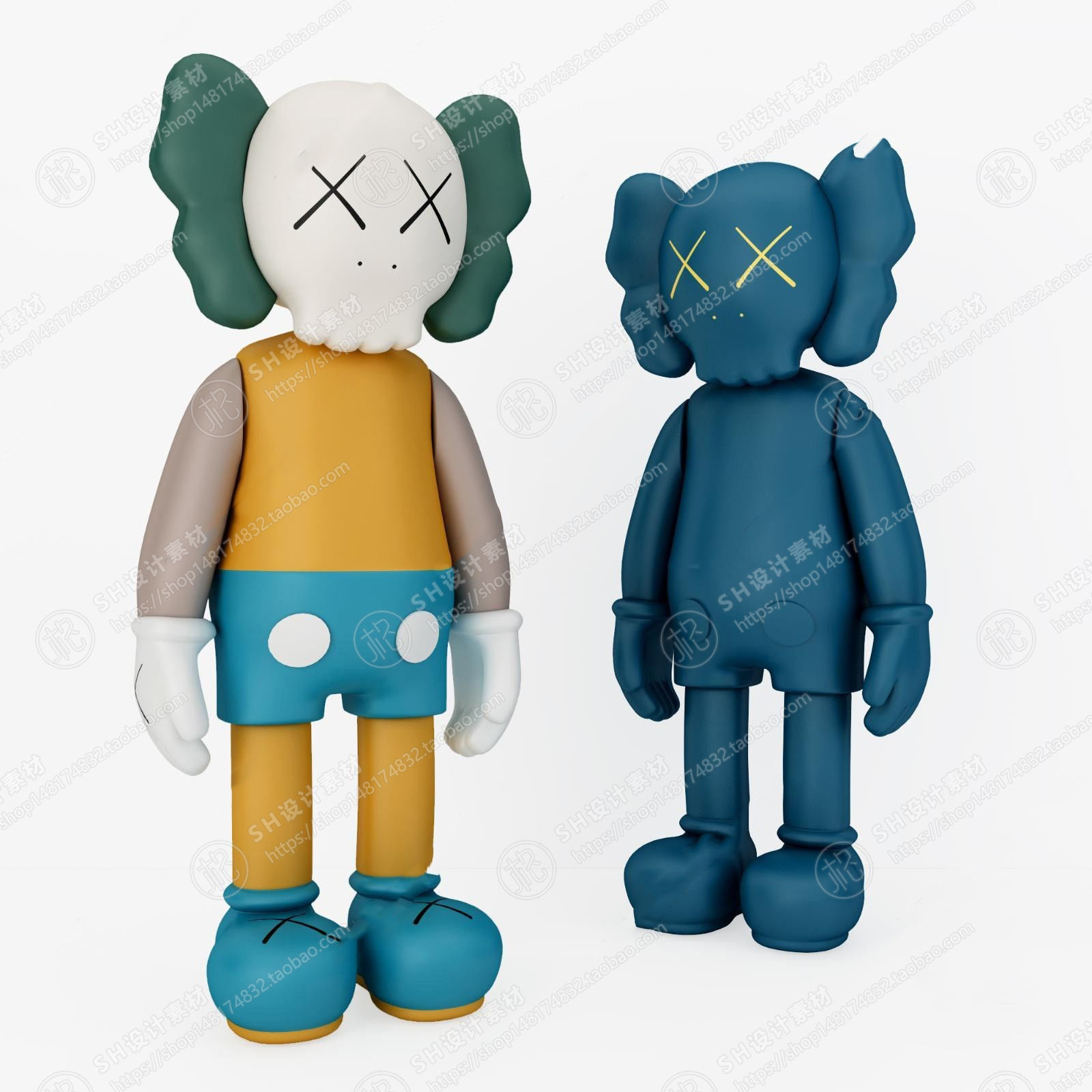 Kaws doll  Quantity 18 3D print model_14