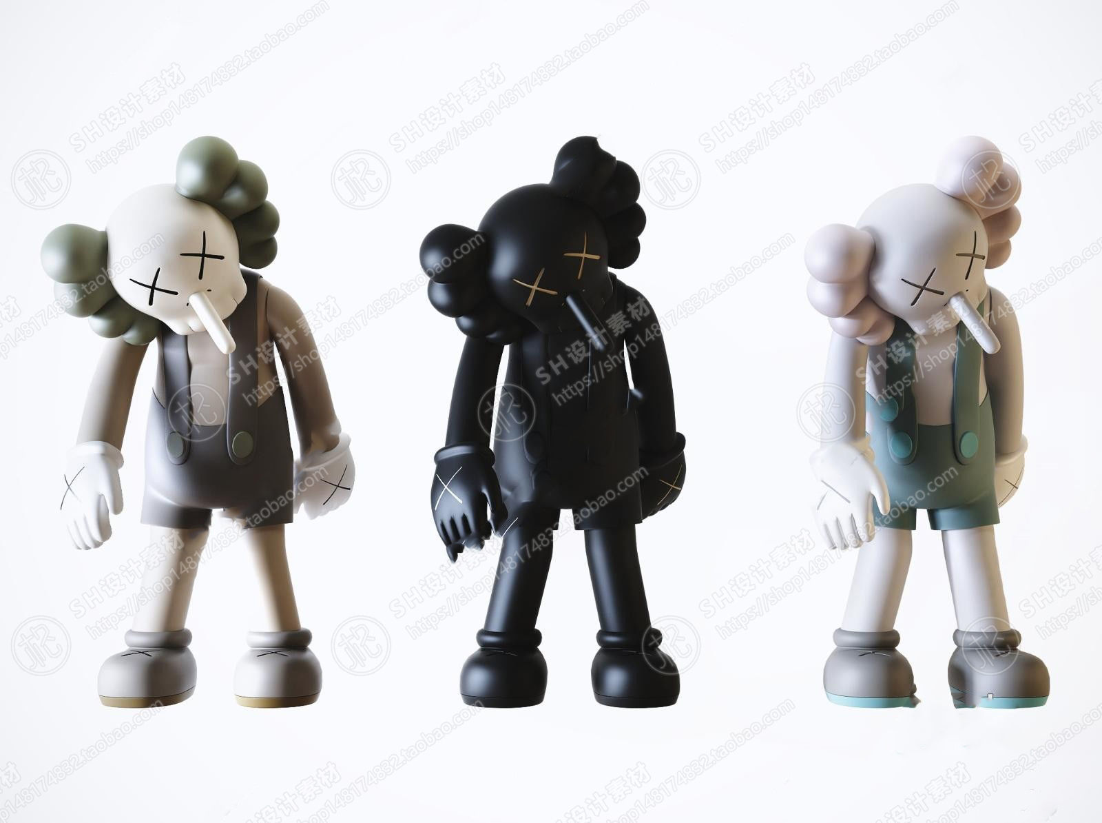 Kaws doll  Quantity 18 3D print model_8