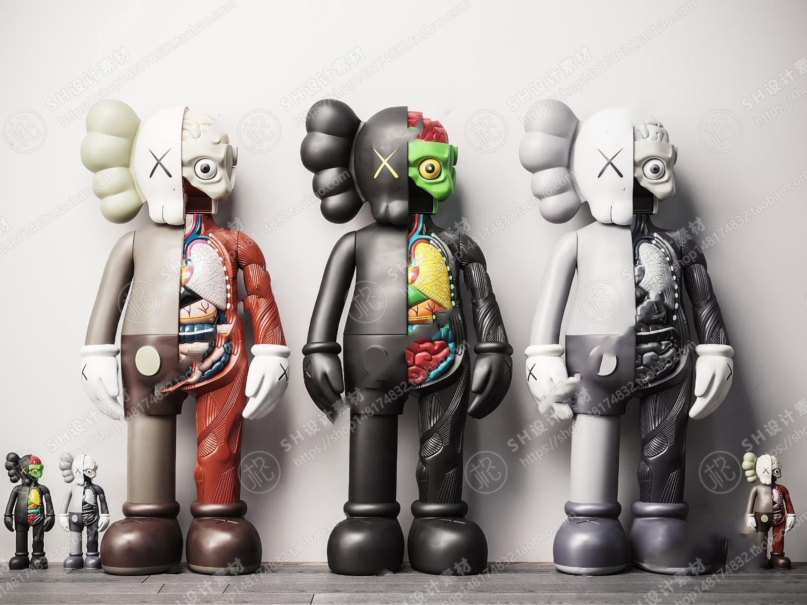 Kaws doll  Quantity 18 3D print model_11