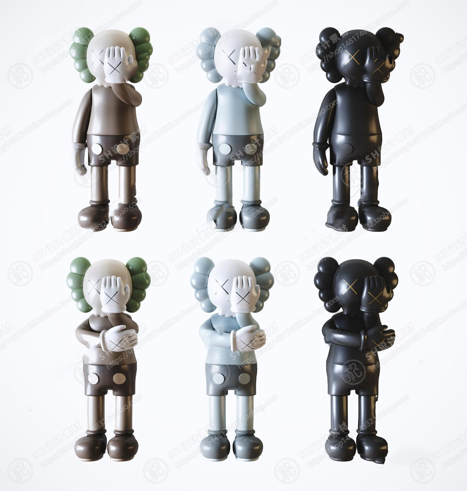 Kaws doll  Quantity 18 3D print model_6