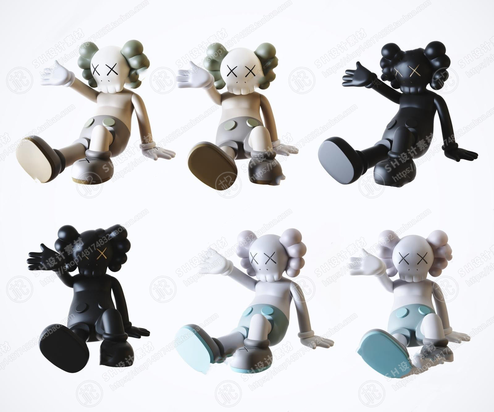 Kaws doll  Quantity 18 3D print model_7