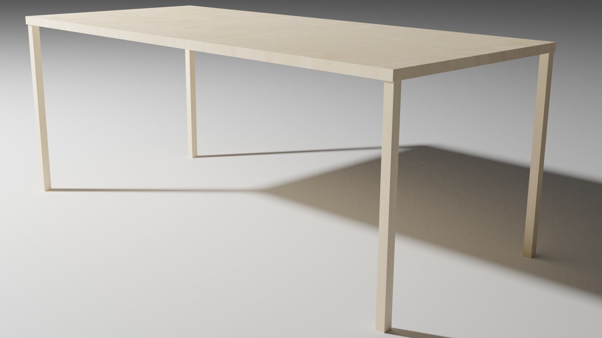 Just Minimalistic Woden Table Free low-poly 3D model_4