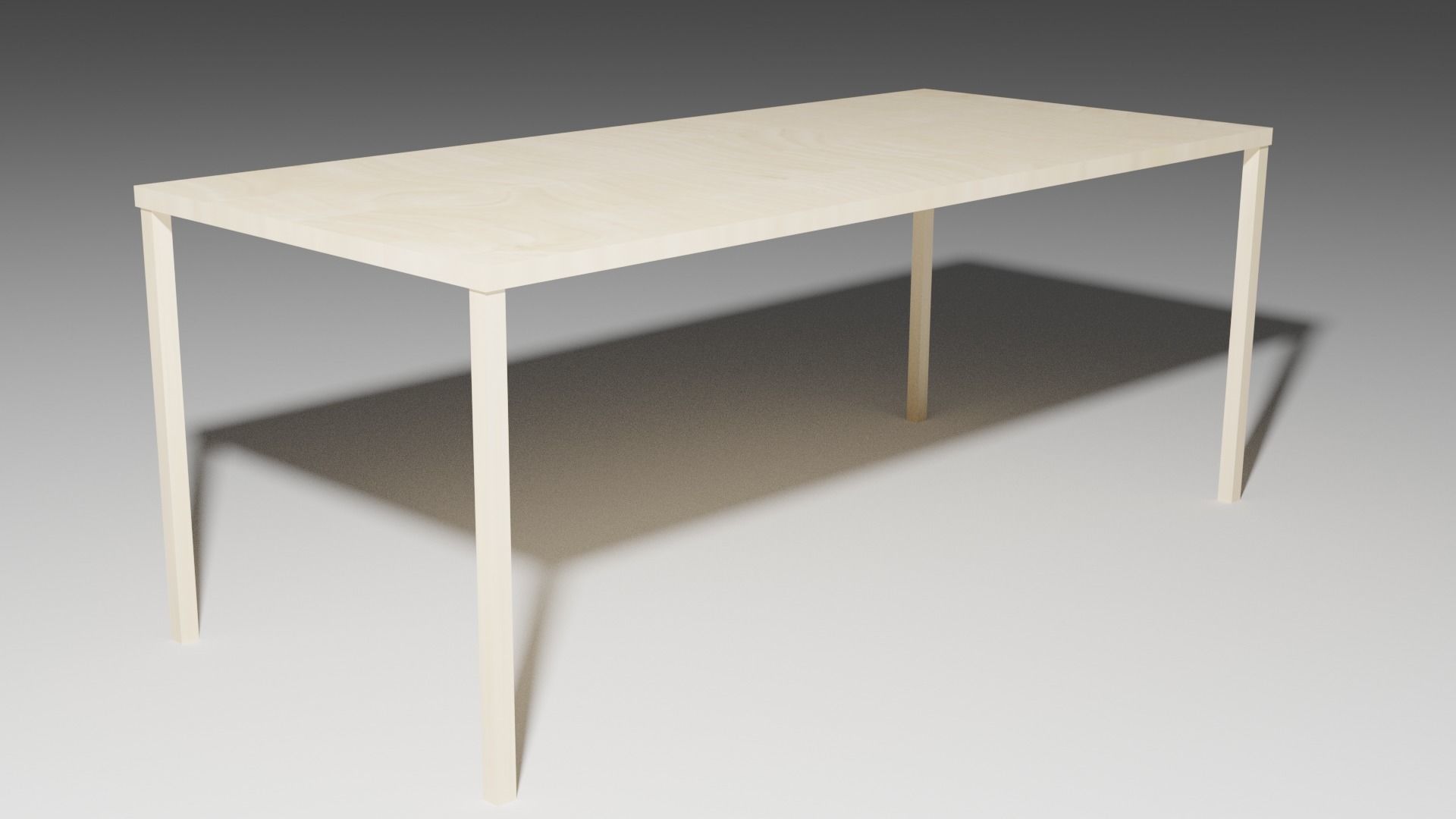 Just Minimalistic Woden Table Free low-poly 3D model_5