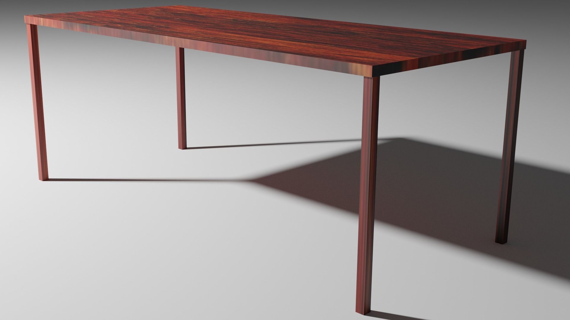 Just Minimalistic Woden Table Free low-poly 3D model_2