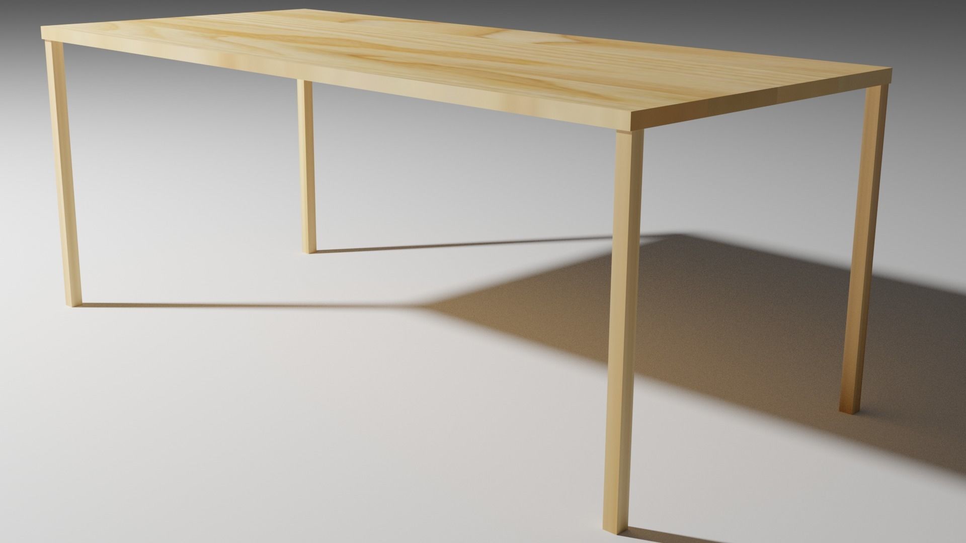 Just Minimalistic Woden Table Free low-poly 3D model_6