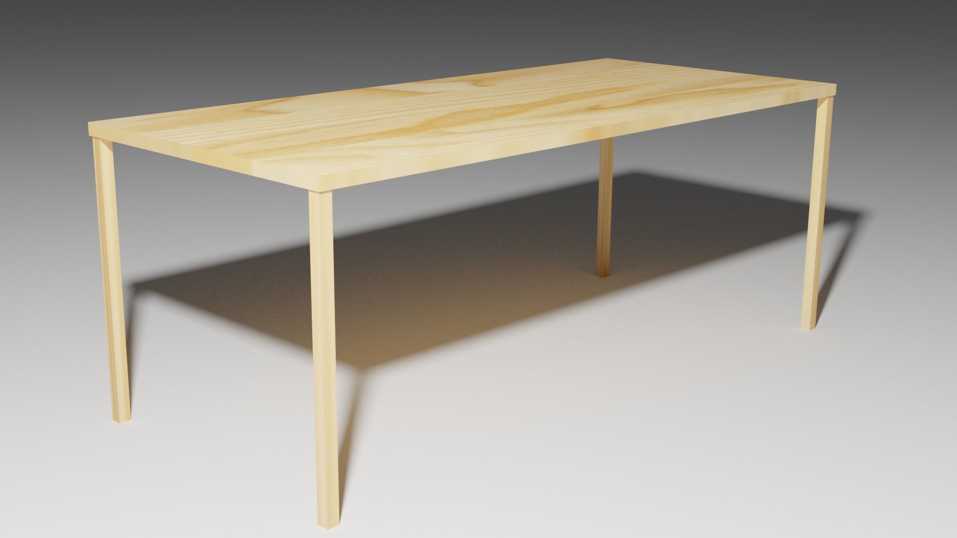 Just Minimalistic Woden Table Free low-poly 3D model_7