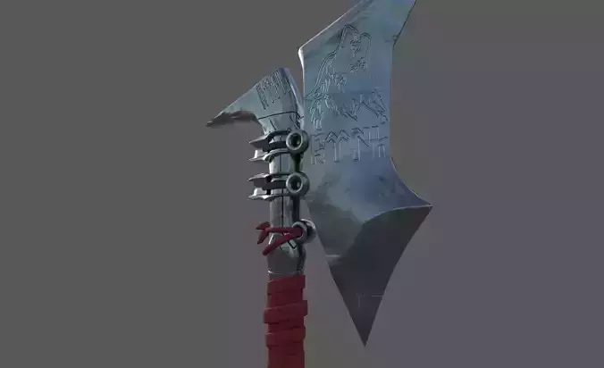 Battle Axe High Poly Game Ready