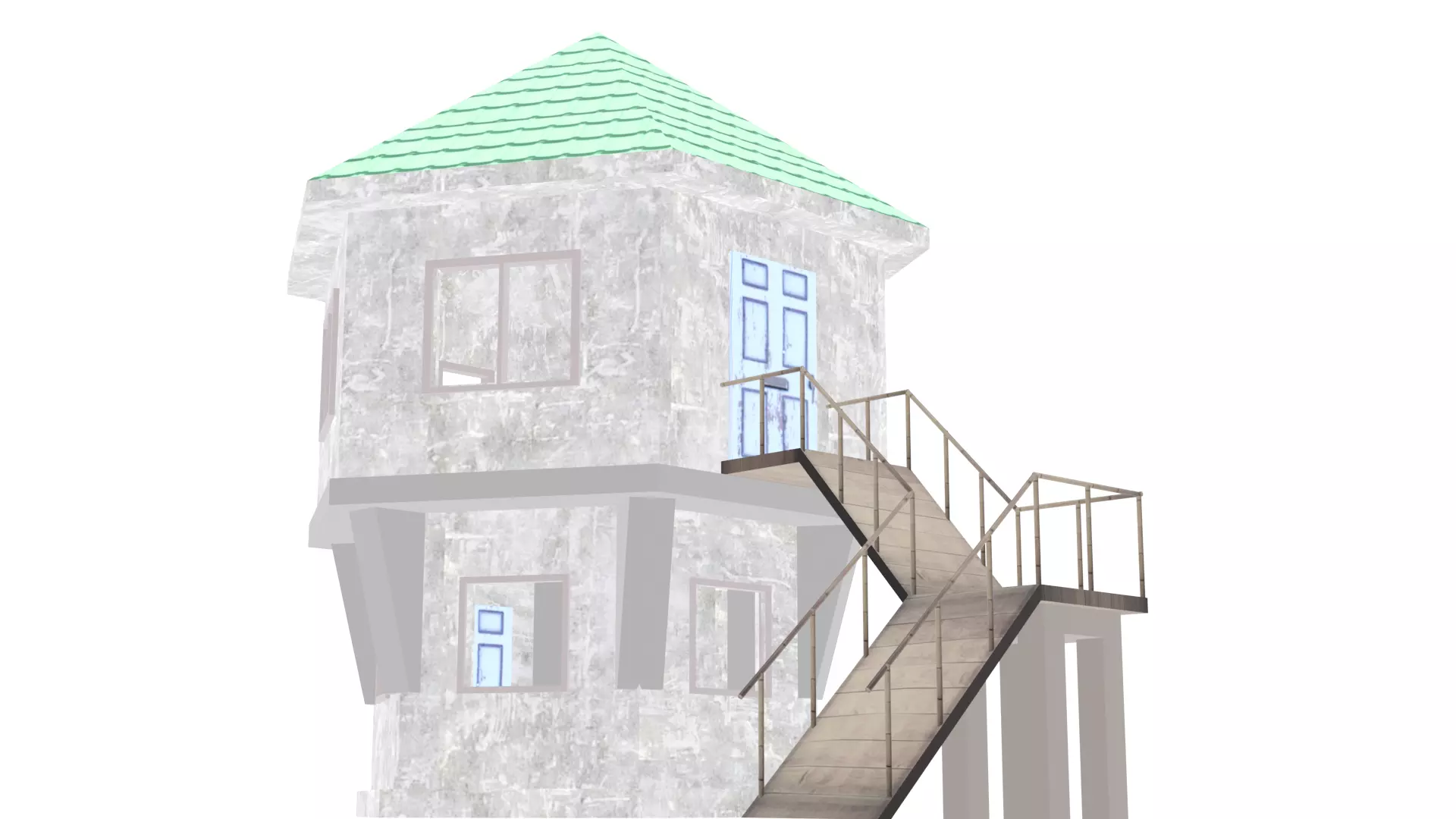 Wizard Tower Game Ready Free low-poly 3D model