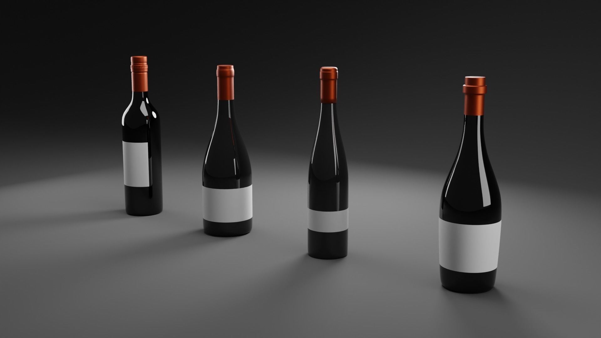 Wine Bottles 3D model_1