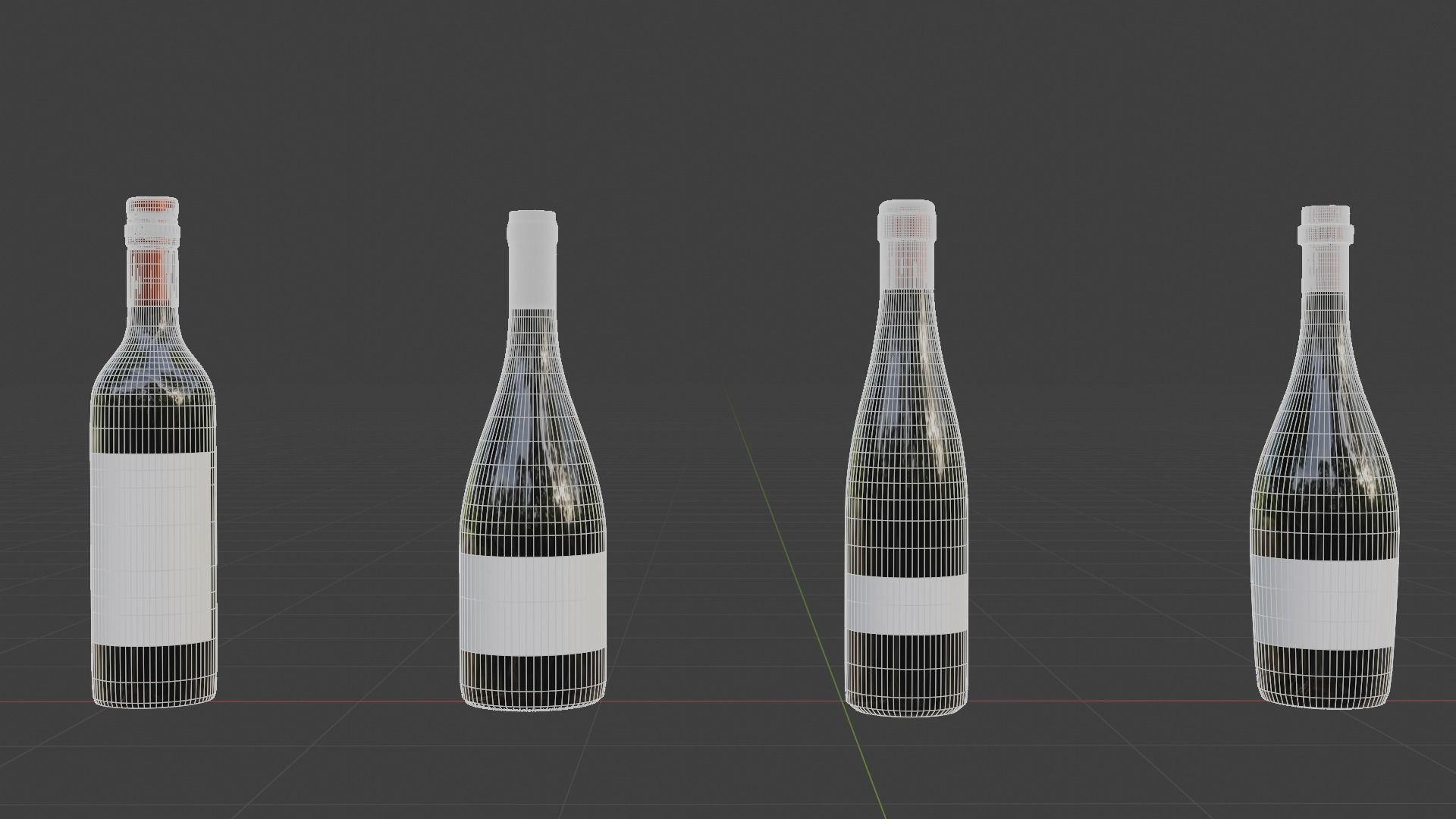 Wine Bottles 3D model_9